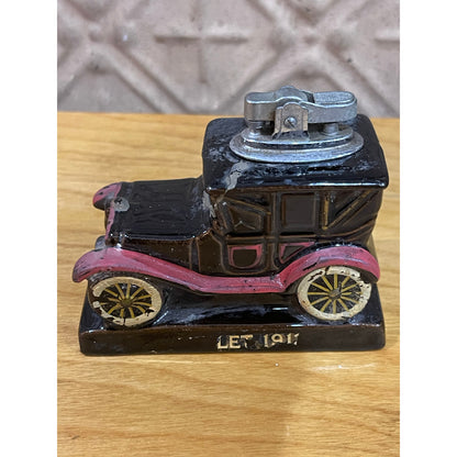 Vintage Amico Japan Chevrolet 1913 ceramic car table top cigarette lighter