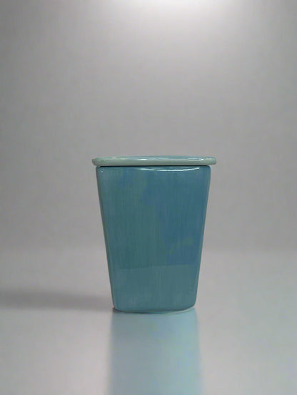 Pottery Barn lidded ceramic scare container