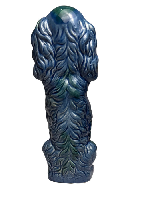 Vtg BMP Blue Ceramic Spaniel CSBH