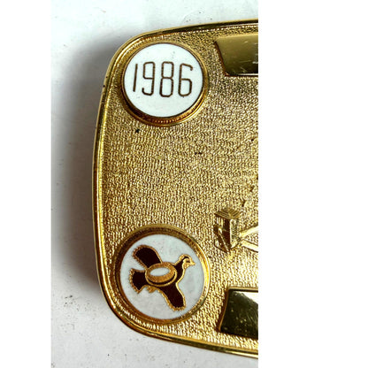 Vintage 1986 P.P. Hamilton Skeet Shooting 20ga A1 belt buckle