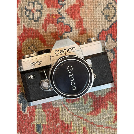 Canon FTB QL 35MM SLR film Camera with 50mm Lens Kit - WORKING