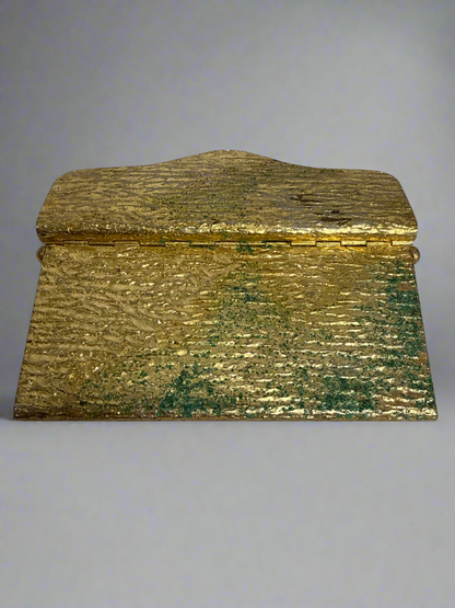 Vtg Hammered Gold Vesta Case