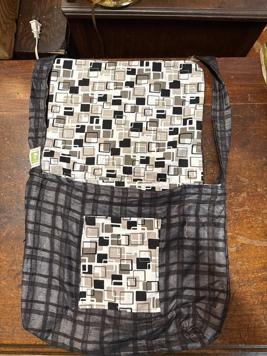 Black Plaid Bag by Gerlaine