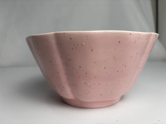 Vintage Valley Vista Ceramic Pink Strawberry Lidded Jar | Speckled Majolica Sugar Bowl #310 CSHW