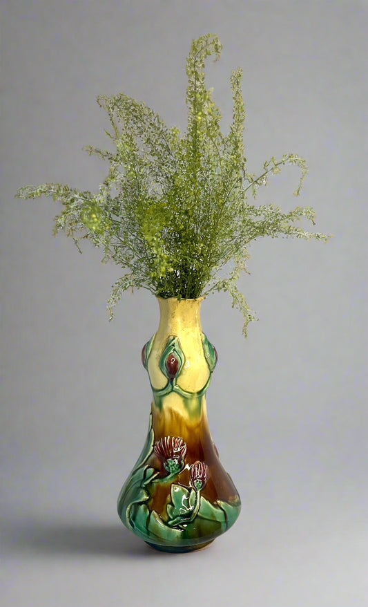 Majolica Pottery Vase