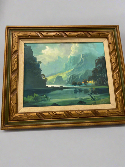 Mountain and river painting