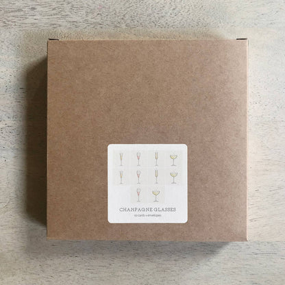 Box Set Cards / Champagne . Glasses