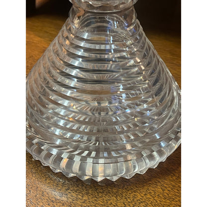 RARE 19th Century English cut crystal star pattern 7.5" liquor decanter