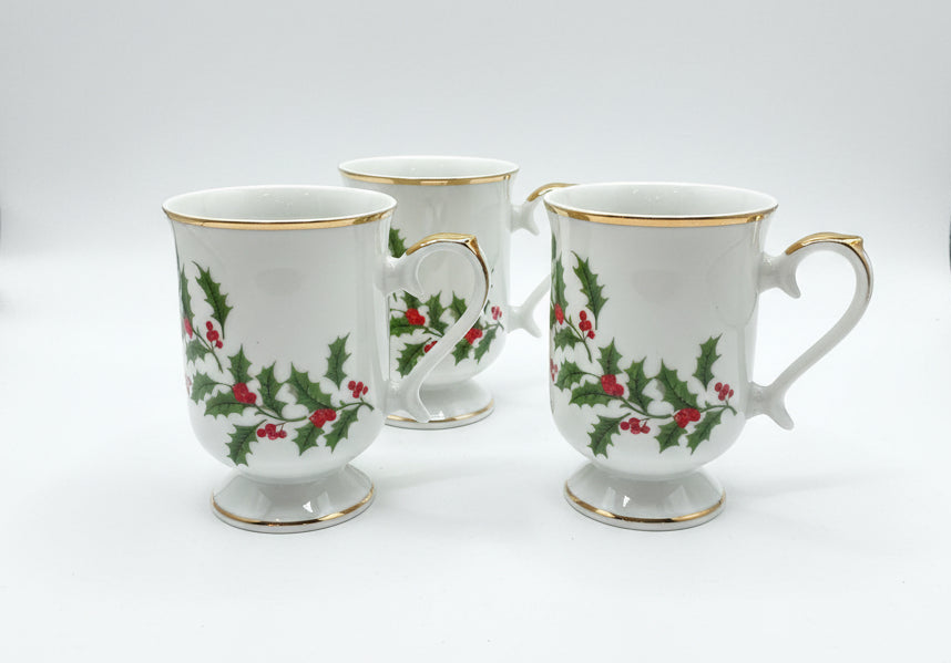 Vtg Holiday Mugs (3) CSBH
