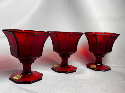 UV-Reactive Ruby Goblet Set (3) CSBH