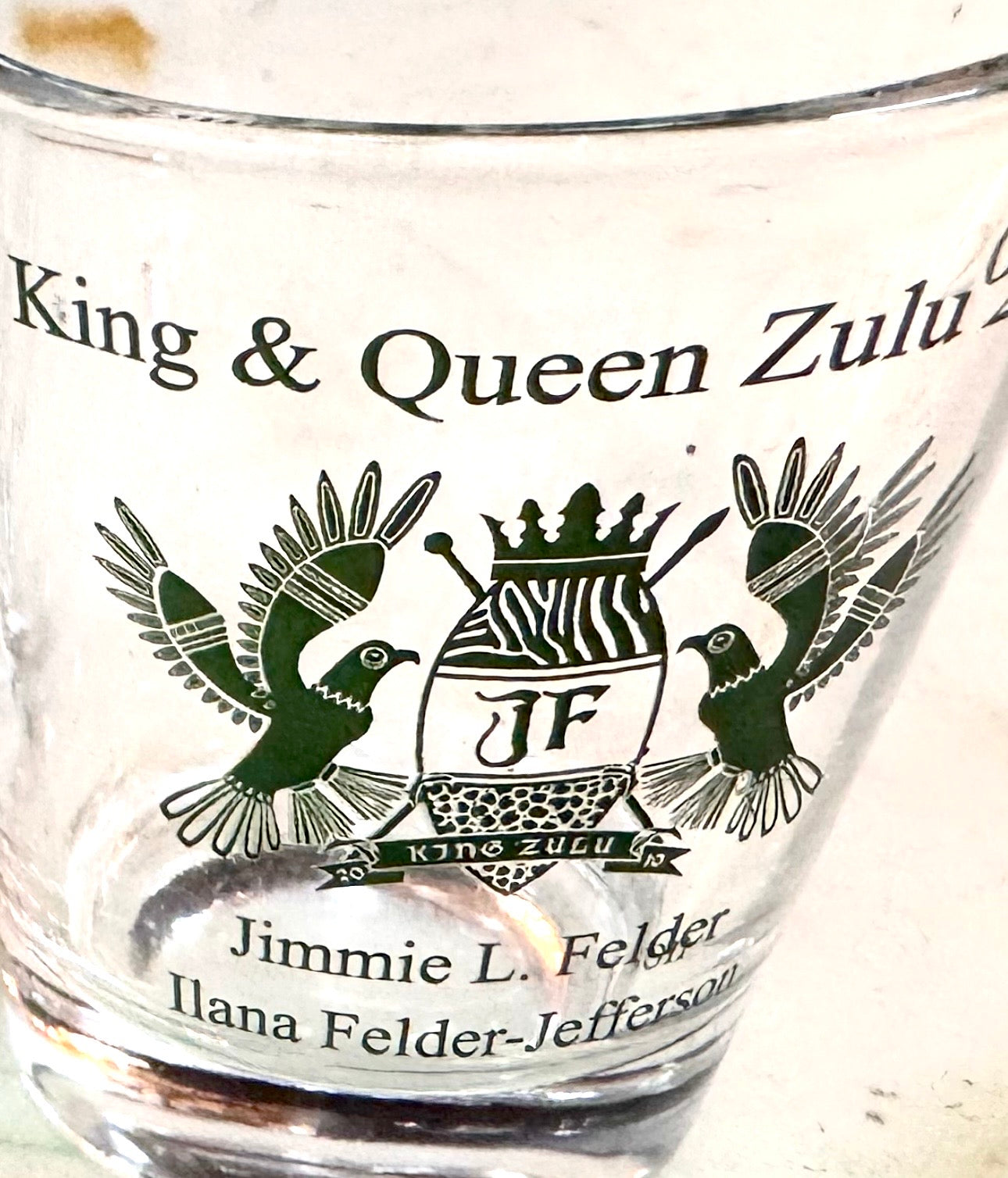 2010 Zulu King & Queen Shotglass (3) csbh