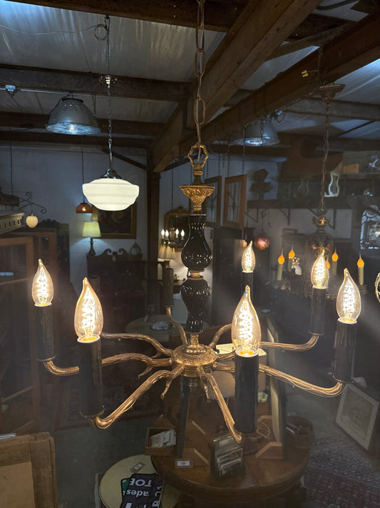 French Empire Black Chandelier