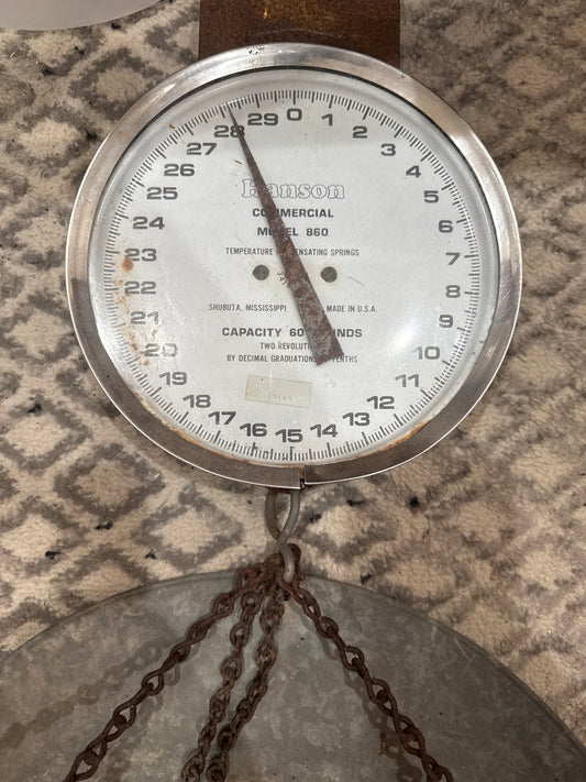 Vtg Hanson Model 860 Hanging Scale