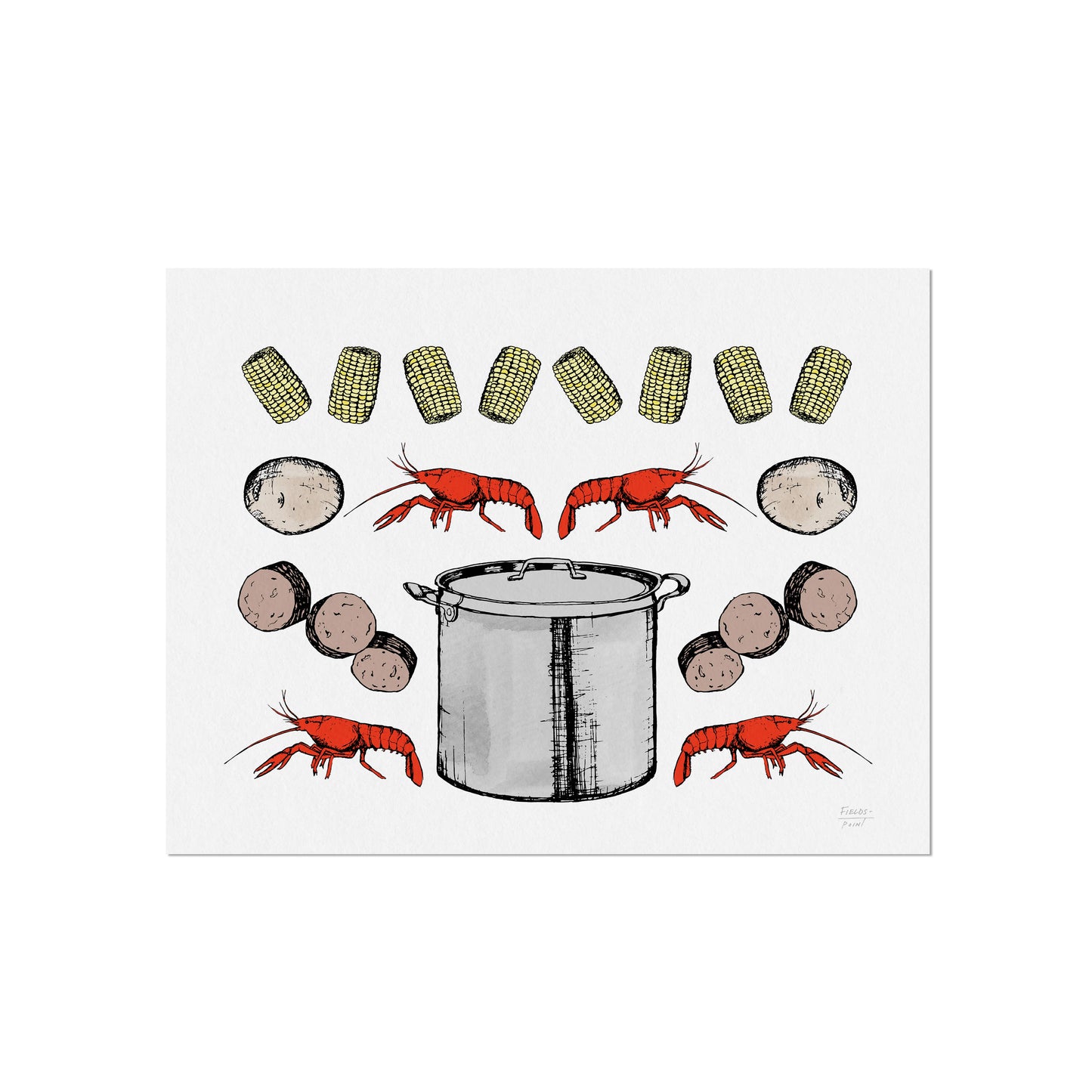 Crawfish Boil Seafood Art Print