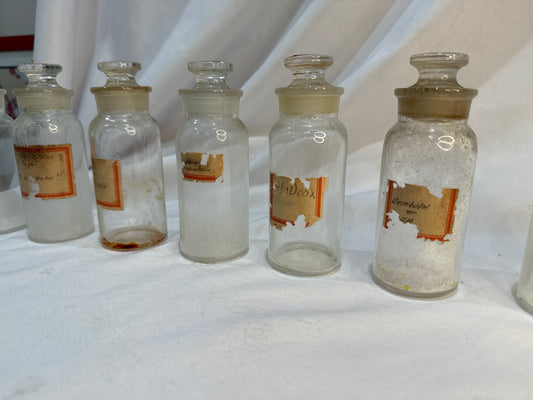 CSA (8) Vintage Apothecary Bottle Set