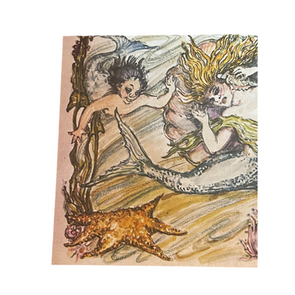 Vintage 1973 Krewe of Proteus Mermaid Mardi Gras Carnival Ball favor card