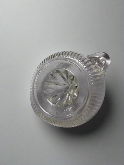 Vintage Clear Ribbed Glass Citrus Reamer