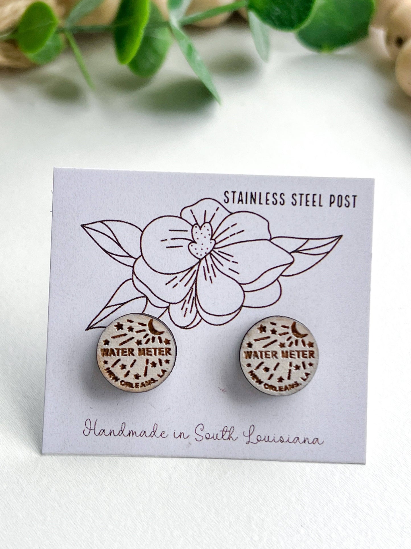 New Orleans Water Meter Stud Earrings