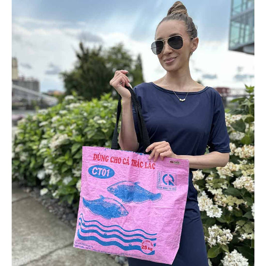 Pink Fish Sustainable Tote