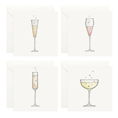 Box Set Cards / Champagne . Glasses