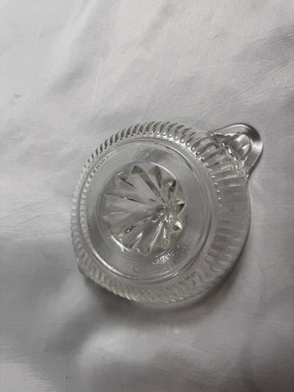 Vintage Clear Ribbed Glass Citrus Reamer