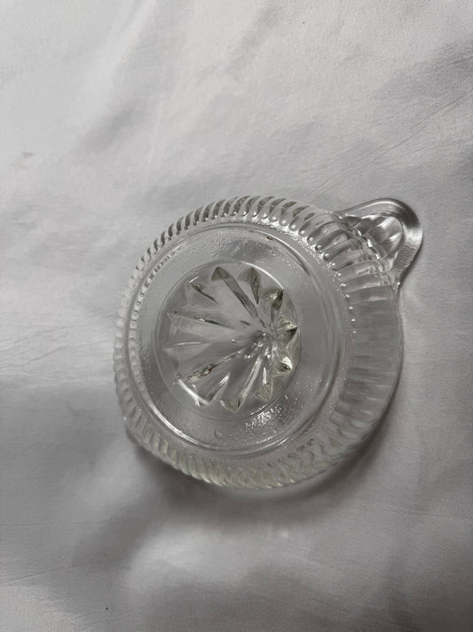 Vintage Clear Ribbed Glass Citrus Reamer