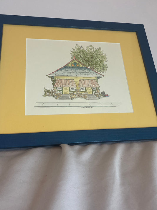 Watercolor house painting