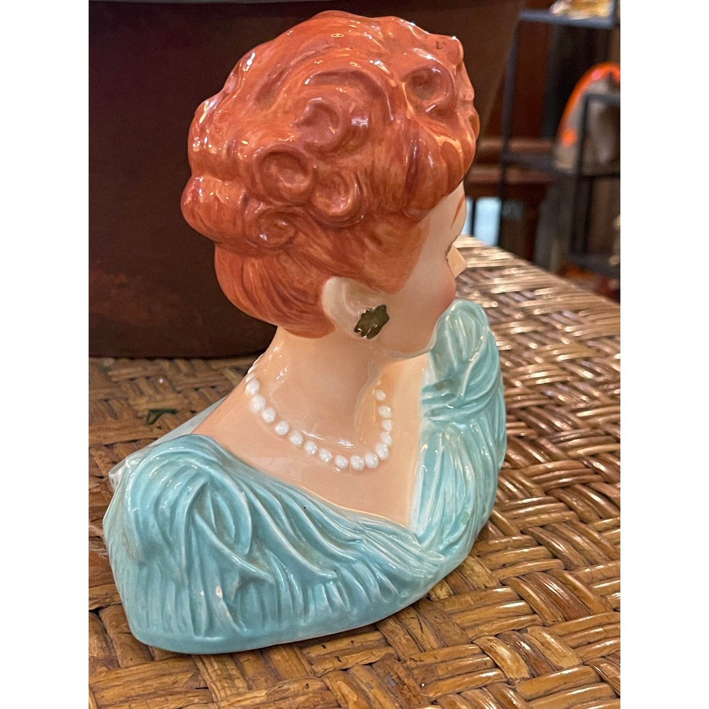 Vintage Vandor Lucille Ball "I Love Lucy" ceramic coin bank