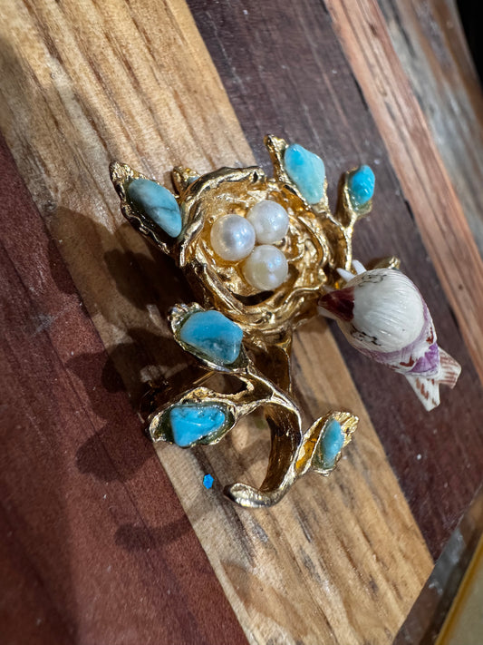 Bird In Nest Pin CSBH