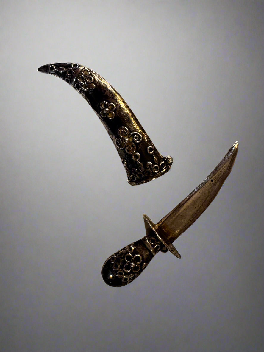 Vtg Sterling Dagger Brooch CSBH
