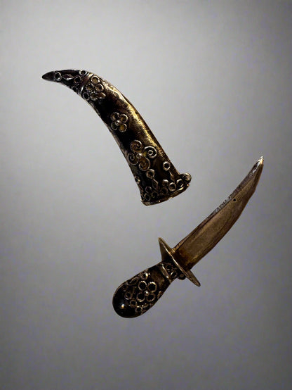 Vtg Sterling Dagger Brooch CSBH