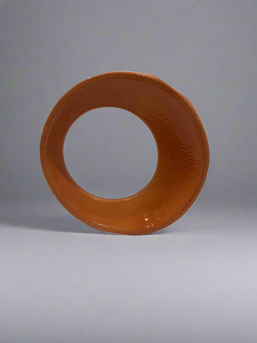Orange ring vase