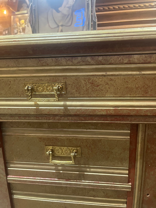 Painted Eastlake Cabinet w/ Drawers