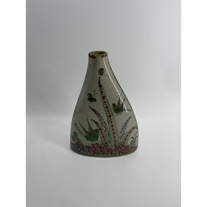Ken Edwards Tonala El Palomar Mexican Hand Painted Pillow Vase Birds & flowers-CSSB