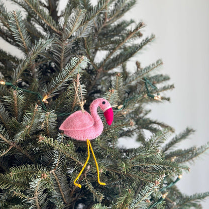 Felt Flamingo Ornament