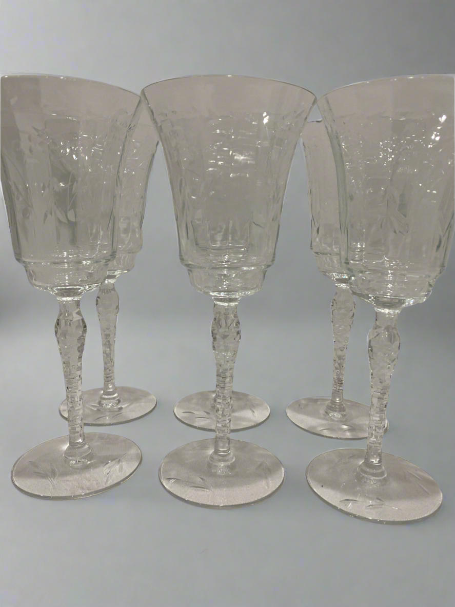 6 tall stem glasses