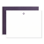 Fleur De Lis Stationery Set: Aubergine