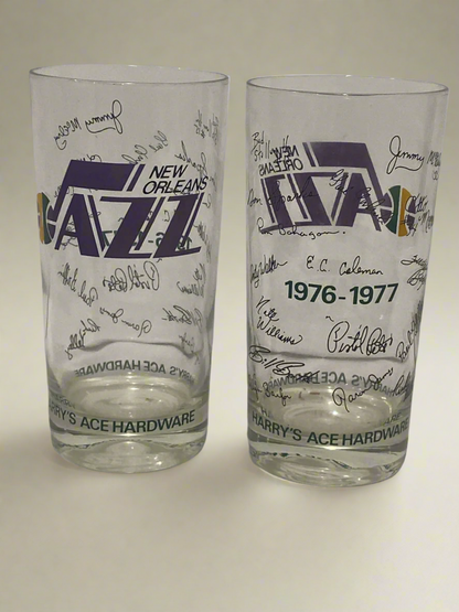 vtg New Orleans Jazz basketball glasses (2) CSBH