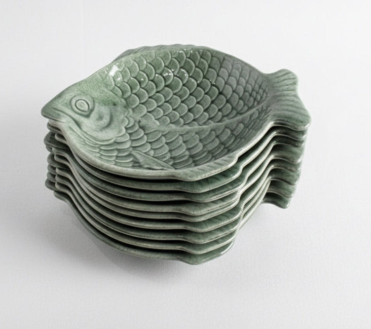 Antique Fish Service Set (16) CSBH