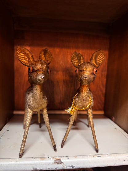 Vtg MCM Gold Deer Figure CSBH