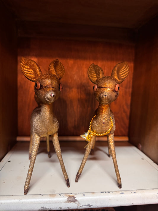 Vtg MCM Gold Deer Figure CSBH