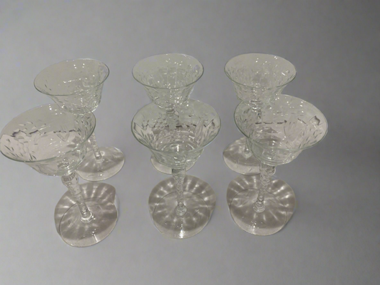 (6) short stem glasses