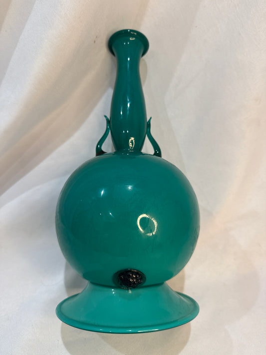 CSRR MCM Modern Teal Art Glass Vase