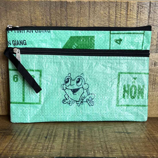 Recycled Feed Bag Zip Pouch