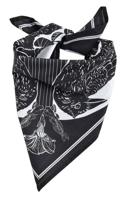 Crow Bandana - Dark Black