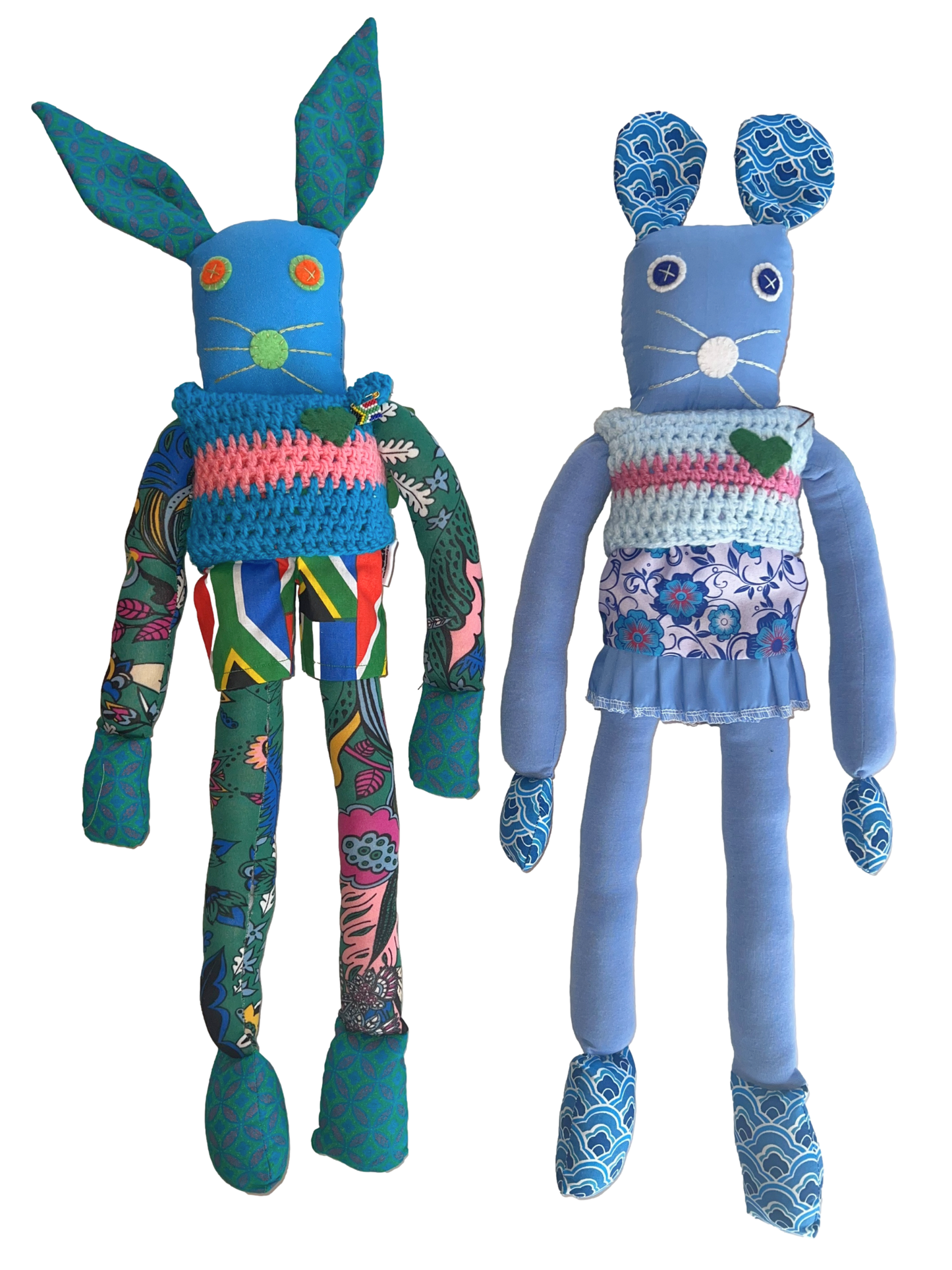 Handcrafted Large Blue Bunnykat - Blue Hopper