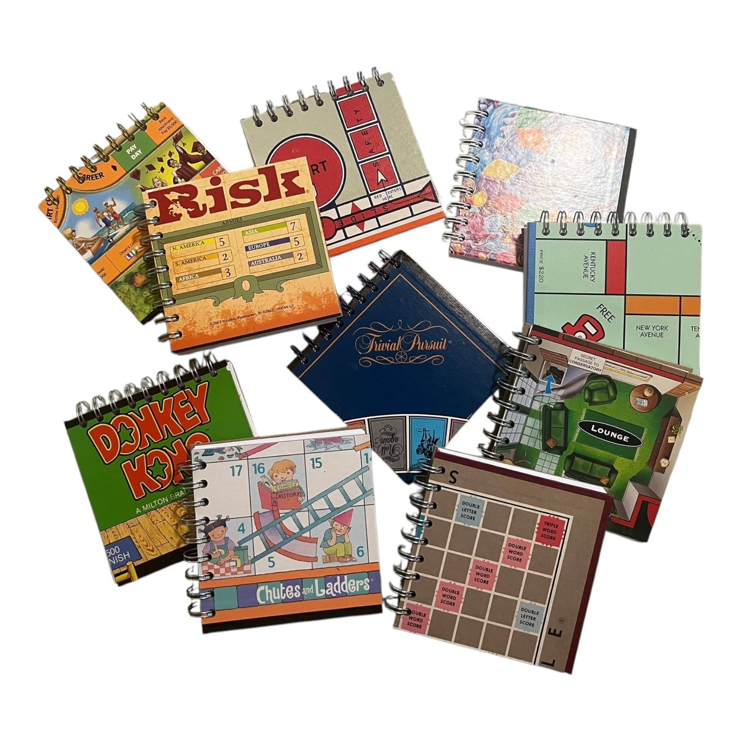 Upcycled Hand Made Board Game (5x5") Journal (min 5)