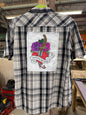 Custom Stitch “Never Again” Shirt