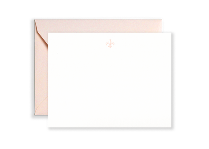 Fleur De Lis Stationery Set: Aubergine