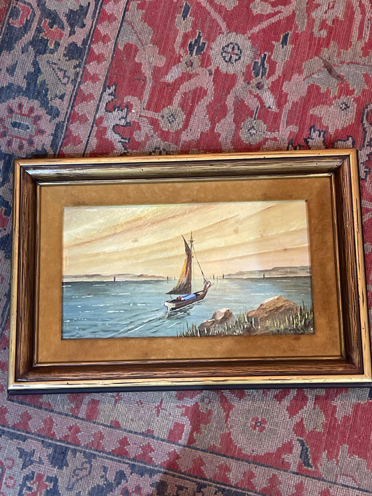 Miguel Angel Gomez MONTANOLA sailboat oil painting